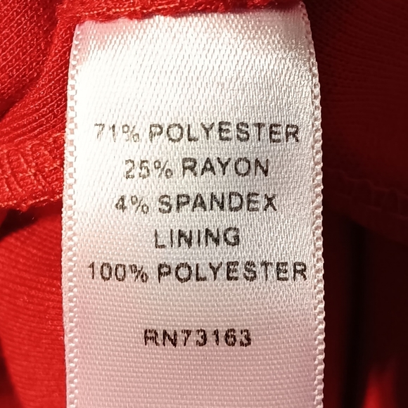 Spense Petite EUC Gorgeous Red Dress, Zipper Details On Shoulders, Sz 8P - Picture 7 of 13